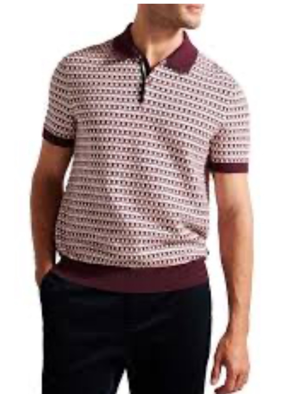 NEW Ted baker herringbone polo